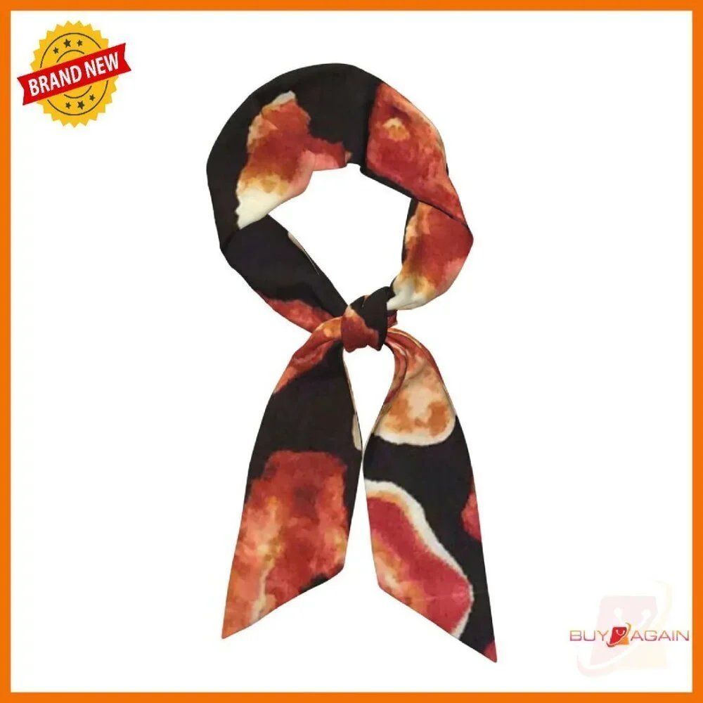 Long Satin Silk Scarf for Hair Neck Purse Handbag Accessory